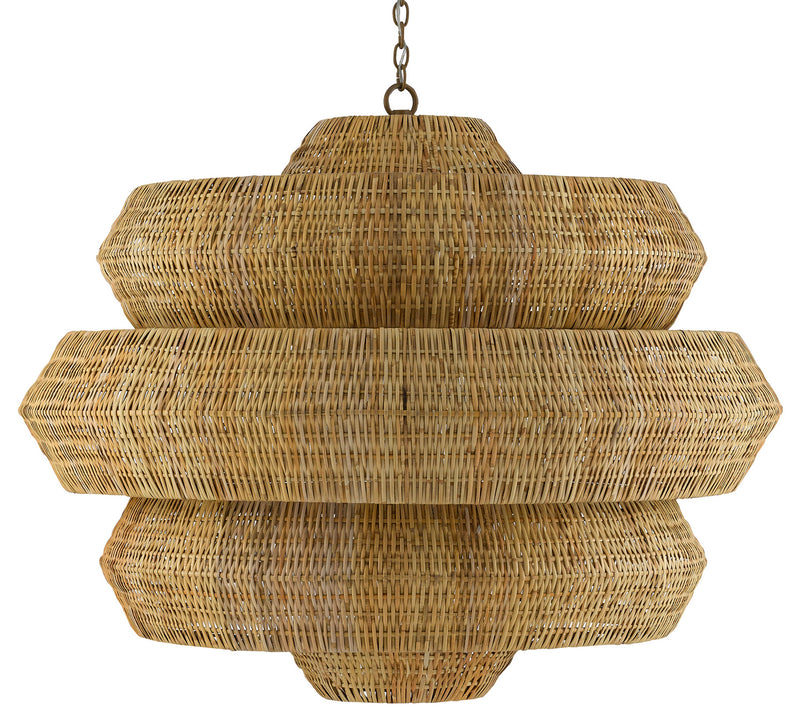 Currey and Company 9000-0496 18 Light Chandelier, Natural/Khaki