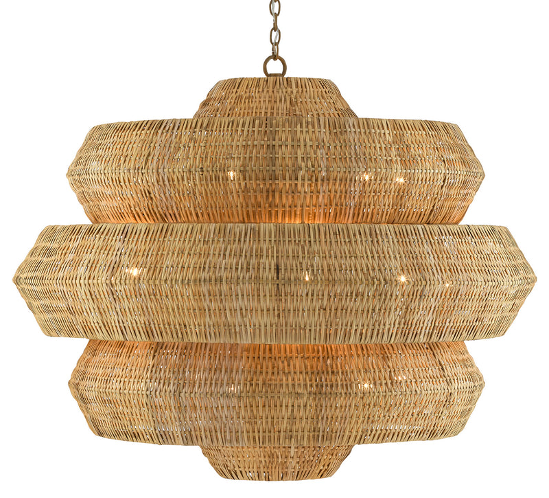 Currey and Company 9000-0496 18 Light Chandelier, Natural/Khaki