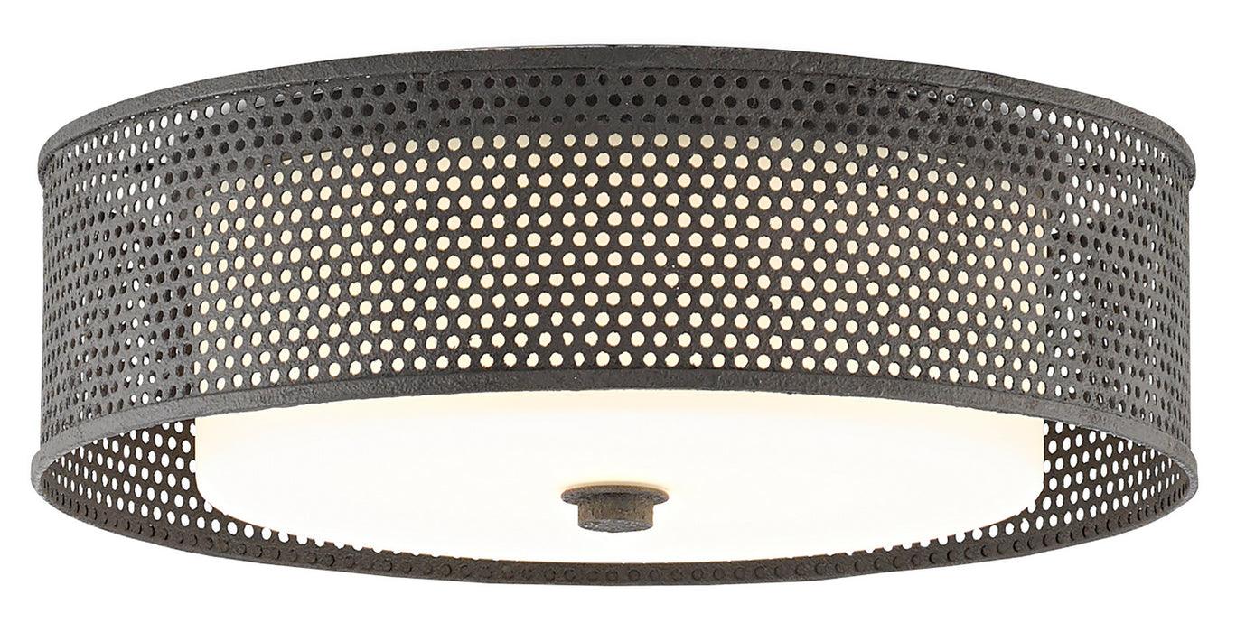 Currey and Company 9999-0048 Two Light Flush Mount, MolÃ© Black