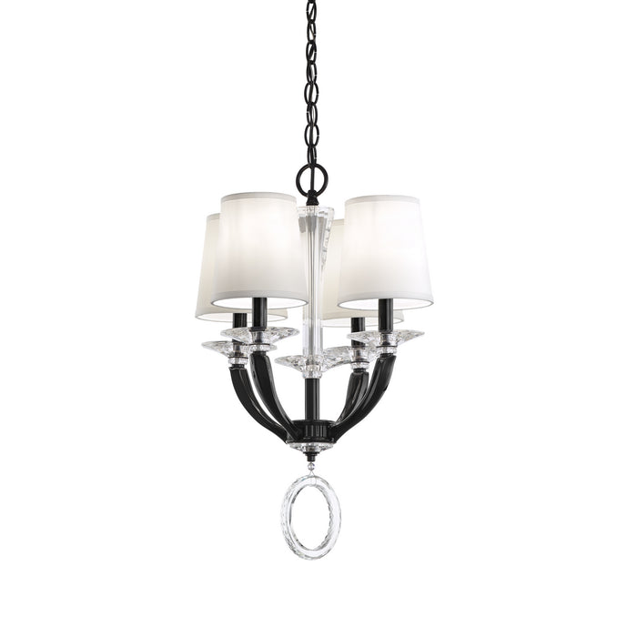 Schonbek MA1004N-55O Four Light Mini Pendant, Jet Black