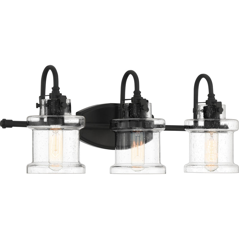 Quoizel DNY8603EK Three Light Bath Fixture, Earth Black