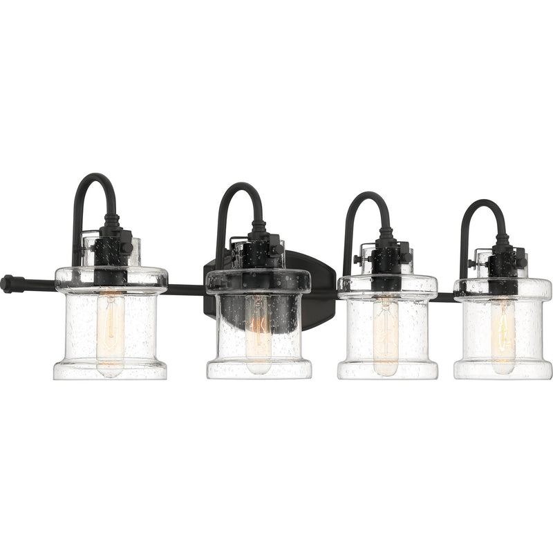Quoizel DNY8604EK Four Light Bath Fixture, Earth Black
