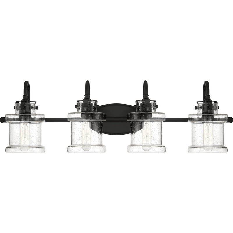 Quoizel DNY8604EK Four Light Bath Fixture, Earth Black