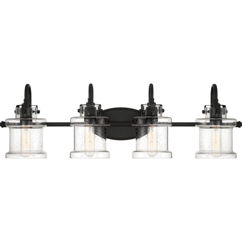 Quoizel DNY8604EK Four Light Bath Fixture, Earth Black
