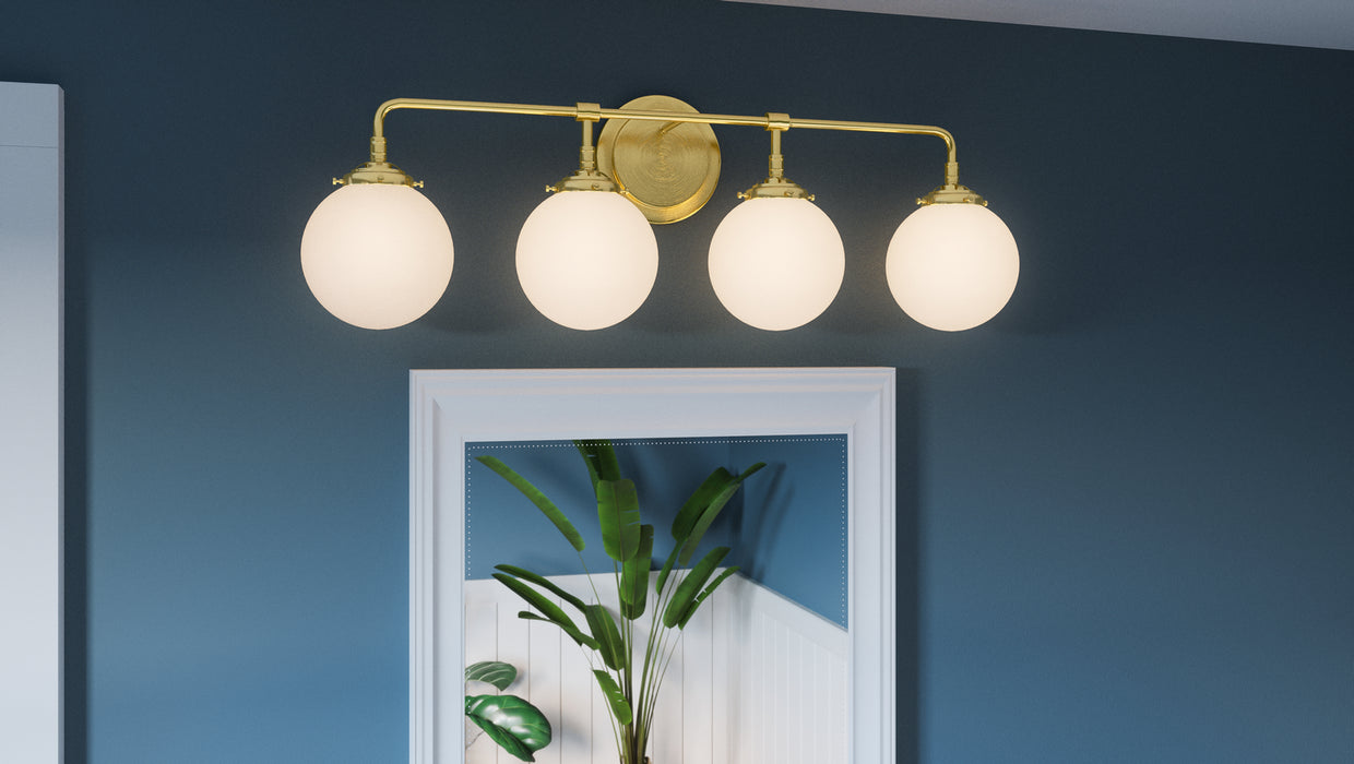 Quoizel LRY8632Y Four Light Bath, Satin Brass