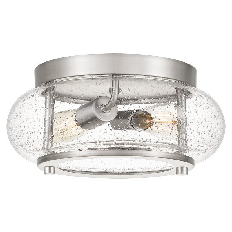 Quoizel TRG1612BN Two Light Flush Mount, Brushed Nickel