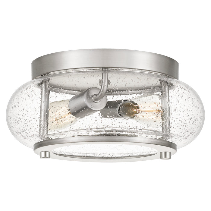 Quoizel TRG1612BN Two Light Flush Mount, Brushed Nickel