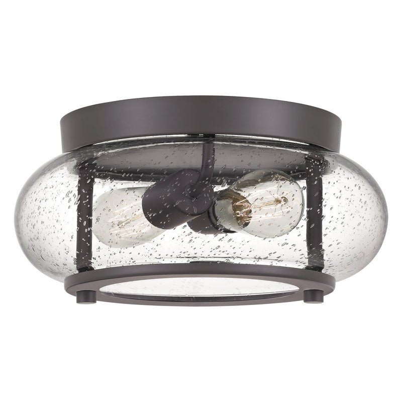 Quoizel TRG1612OZ Two Light Flush Mount, Old Bronze