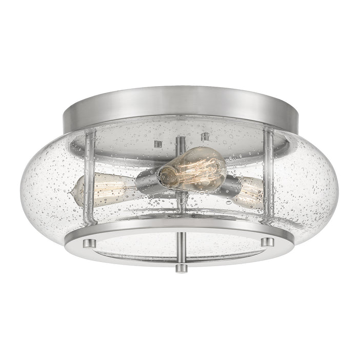 Quoizel TRG1616BN Three Light Flush Mount, Brushed Nickel