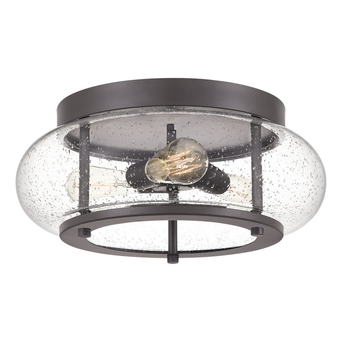 Quoizel TRG1616OZ Three Light Flush Mount, Old Bronze