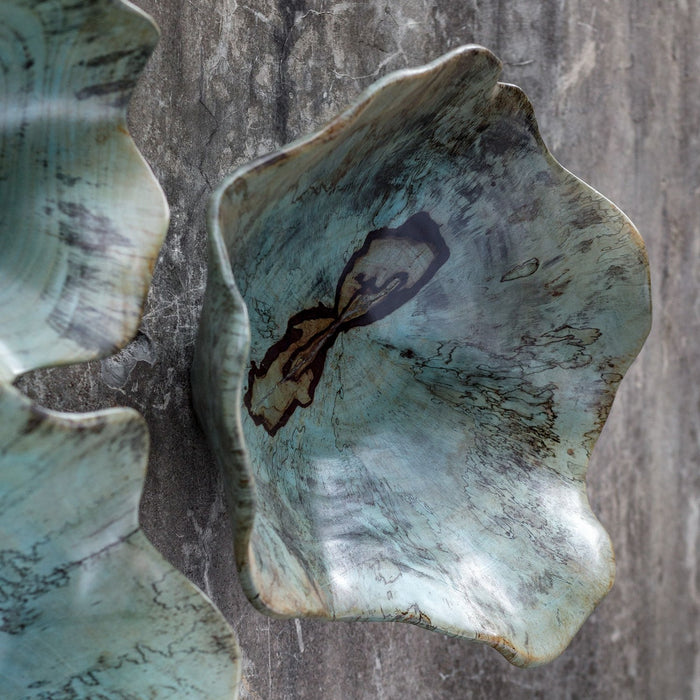 Uttermost 04178 Wall Art, Set/3, Caribbean Blue