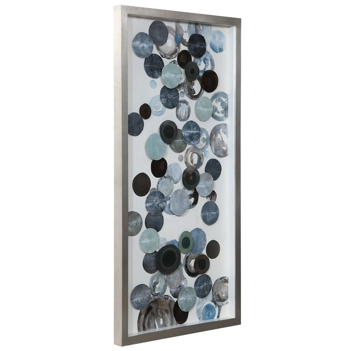 Uttermost 04205 Shadow Box, Silver, Brown, Blue, And Green