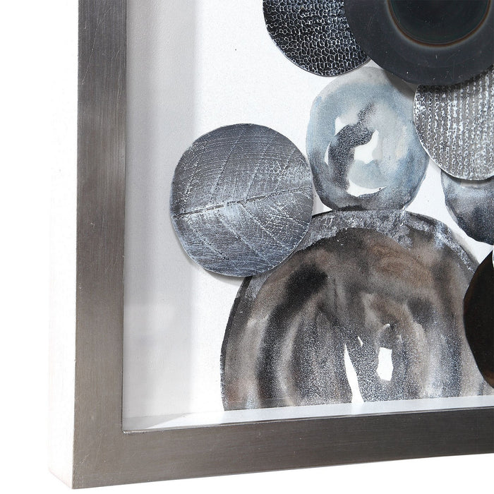 Uttermost 04205 Shadow Box, Silver, Brown, Blue, And Green