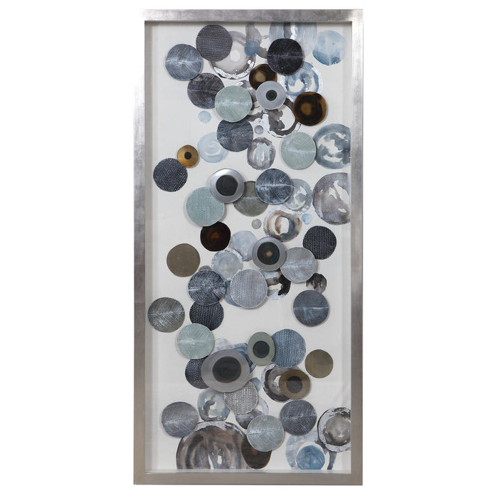 Uttermost 04205 Shadow Box, Silver, Brown, Blue, And Green