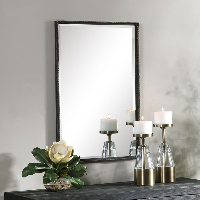 Uttermost 09556 Mirror, Distressed Rustic Bronze