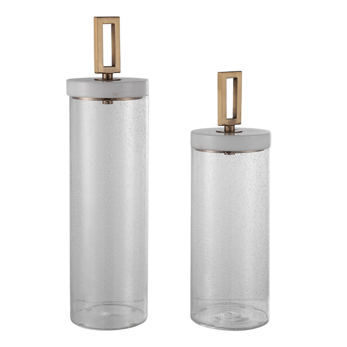 Uttermost 17545 Containers, S/2, Brushed Brass