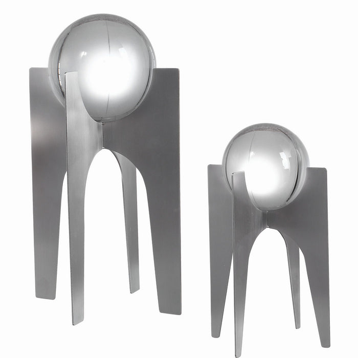 Uttermost 17557 Sculpture, Set/2, Stainless Steel