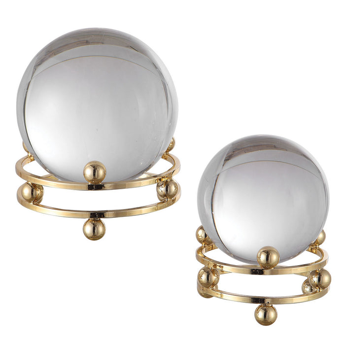 Uttermost 17566 Spheres, Set/2, Polished, Plated Gold
