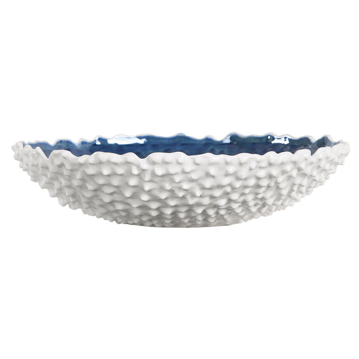 Uttermost 17579 Bowl, White/Bright Blue