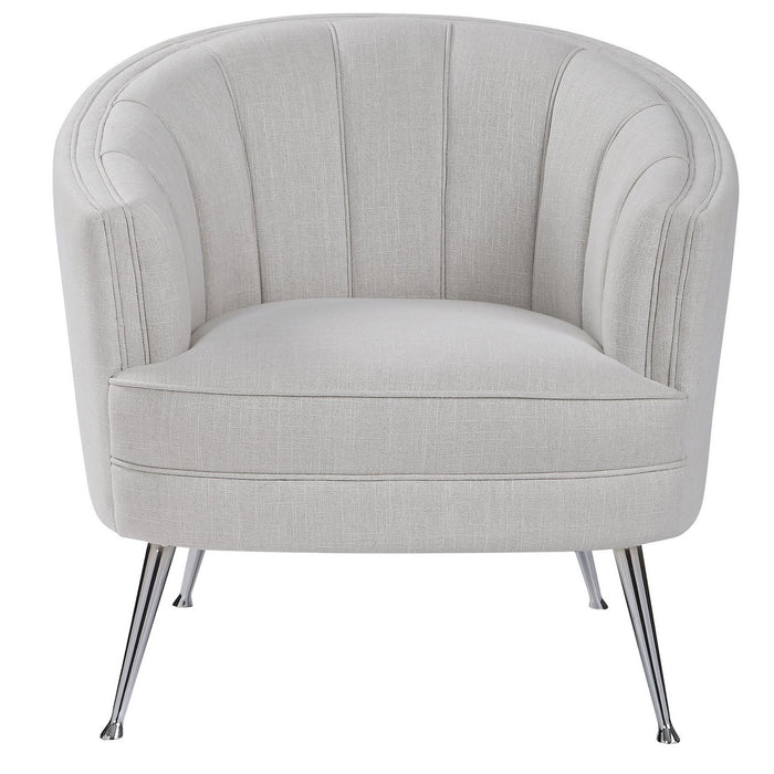 Uttermost 23510 Accent Chair, Polished Nickel