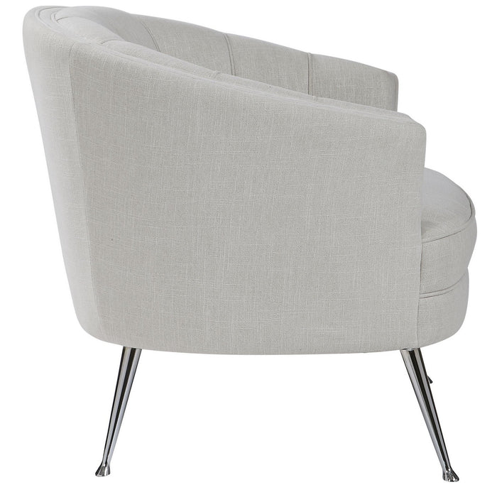 Uttermost 23510 Accent Chair, Polished Nickel