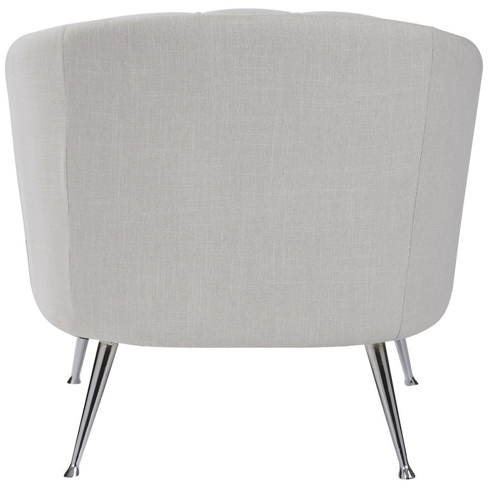 Uttermost 23510 Accent Chair, Polished Nickel