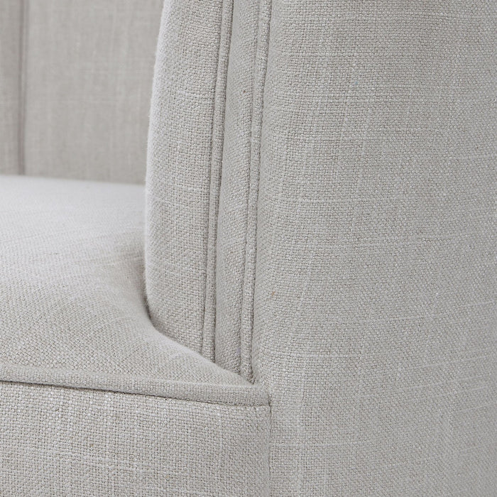 Uttermost 23510 Accent Chair, Polished Nickel