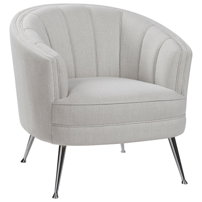Uttermost 23510 Accent Chair, Polished Nickel
