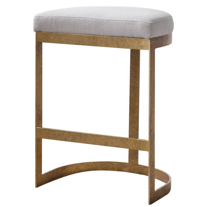 Uttermost 23523 Counter Stool, Antique Gold Leaf