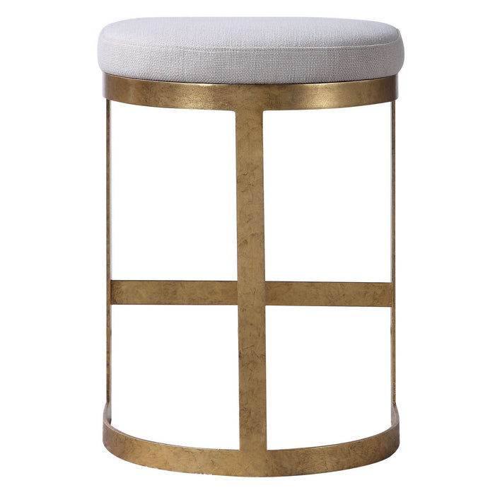 Uttermost 23523 Counter Stool, Antique Gold Leaf
