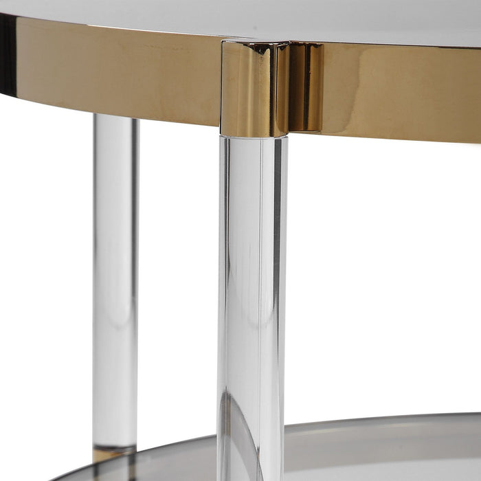 Uttermost 24895 Coffee Table, Stainless Steel
