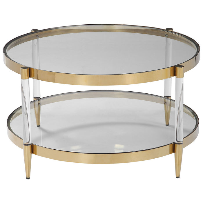 Uttermost 24895 Coffee Table, Stainless Steel