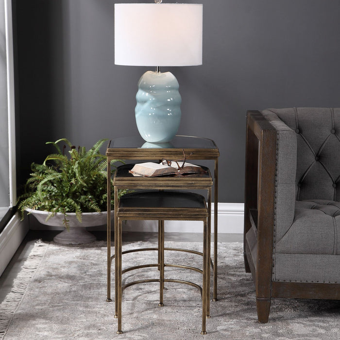 Uttermost 24908 Nesting Tables, Set/3, Antique Brushed Gold