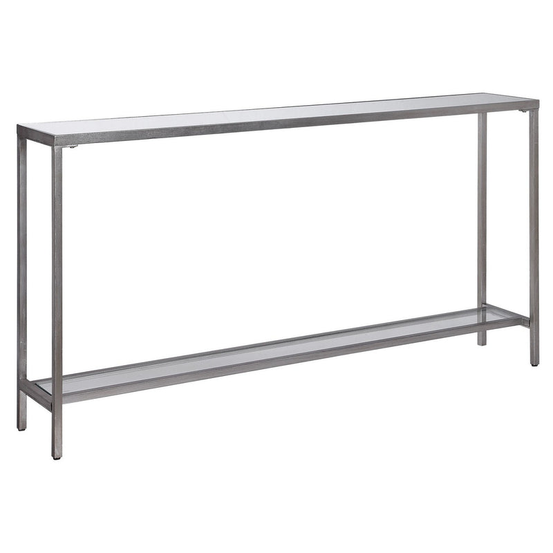 Uttermost 24913 Console Table, Antiqued Silver Leaf