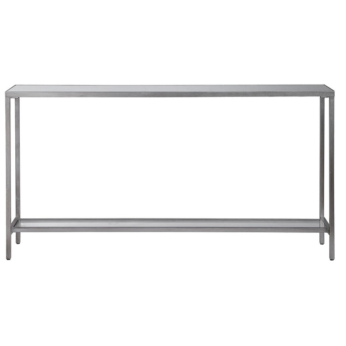 Uttermost 24913 Console Table, Antiqued Silver Leaf