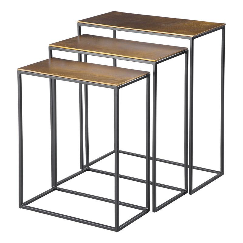 Uttermost 25050 Nesting Tables, Set/3, Aged Black Iron