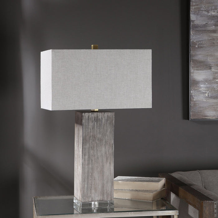 Uttermost 26227 One Light Table Lamp, Antiqued Brushed Brass