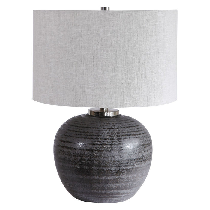 Uttermost 26349-1 One Light Table Lamp, Brushed Nickel
