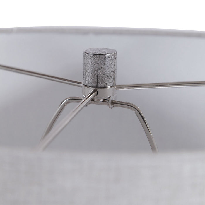 Uttermost 26349-1 One Light Table Lamp, Brushed Nickel