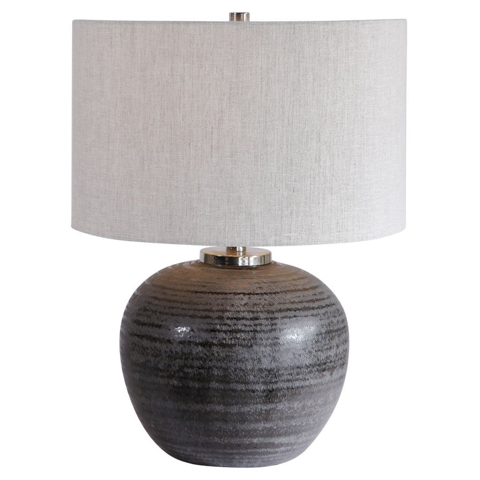Uttermost 26349-1 One Light Table Lamp, Brushed Nickel