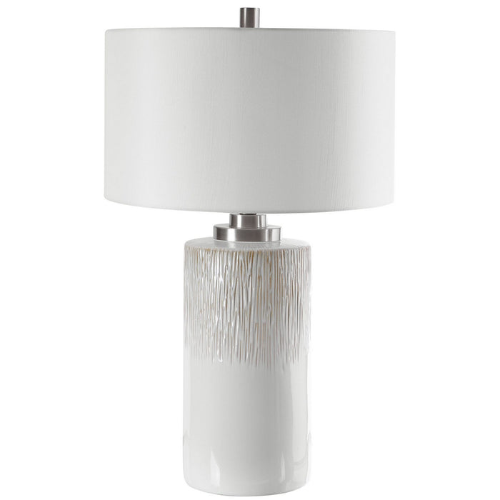 Uttermost 26354-1 One Light Table Lamp, Brushed Nickel