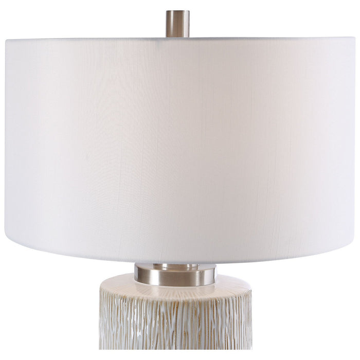 Uttermost 26354-1 One Light Table Lamp, Brushed Nickel