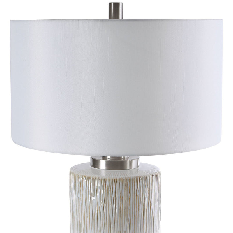 Uttermost 26354-1 One Light Table Lamp, Brushed Nickel