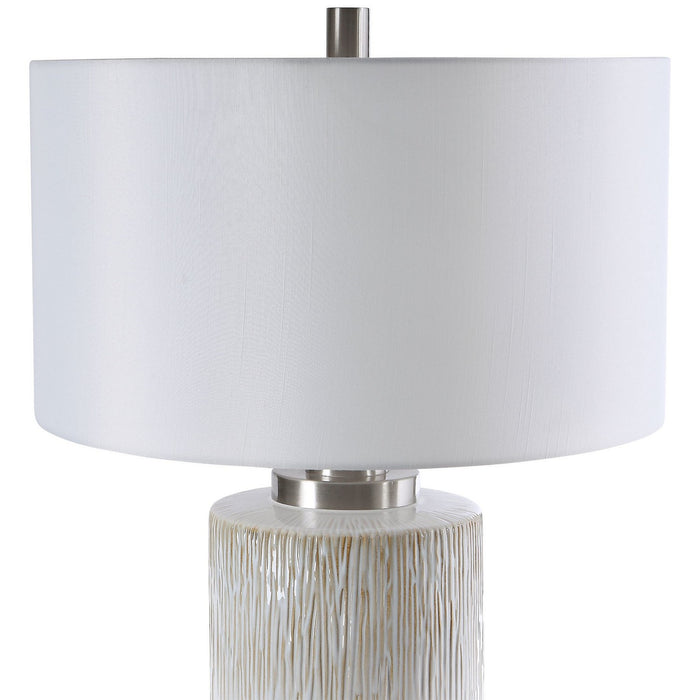 Uttermost 26354-1 One Light Table Lamp, Brushed Nickel
