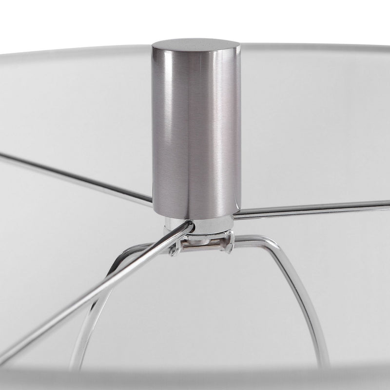 Uttermost 26354-1 One Light Table Lamp, Brushed Nickel