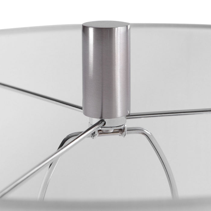 Uttermost 26354-1 One Light Table Lamp, Brushed Nickel