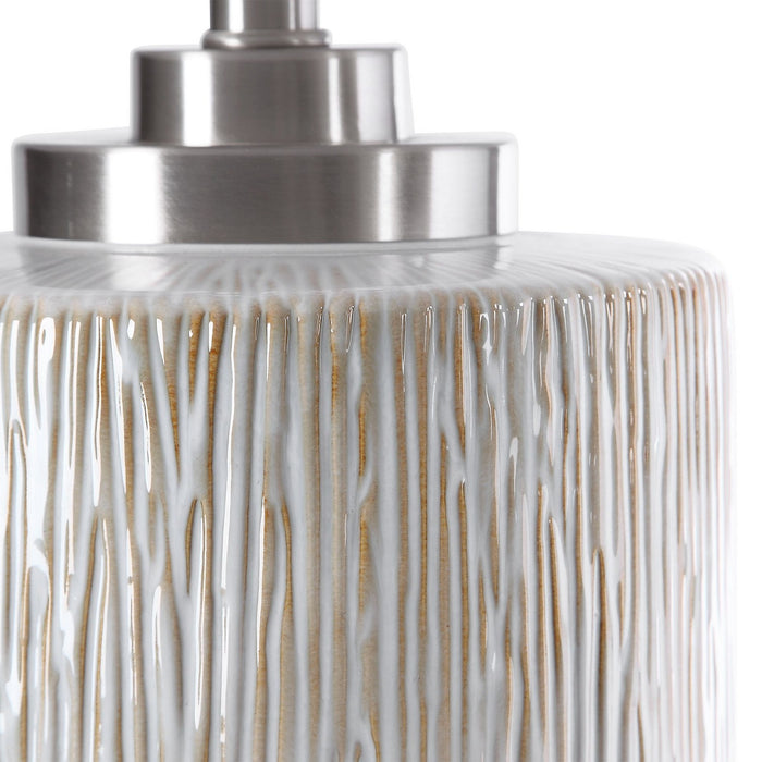 Uttermost 26354-1 One Light Table Lamp, Brushed Nickel
