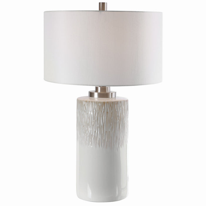 Uttermost 26354-1 One Light Table Lamp, Brushed Nickel