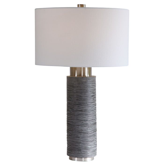 Uttermost 26357 One Light Table Lamp, Brushed Nickel