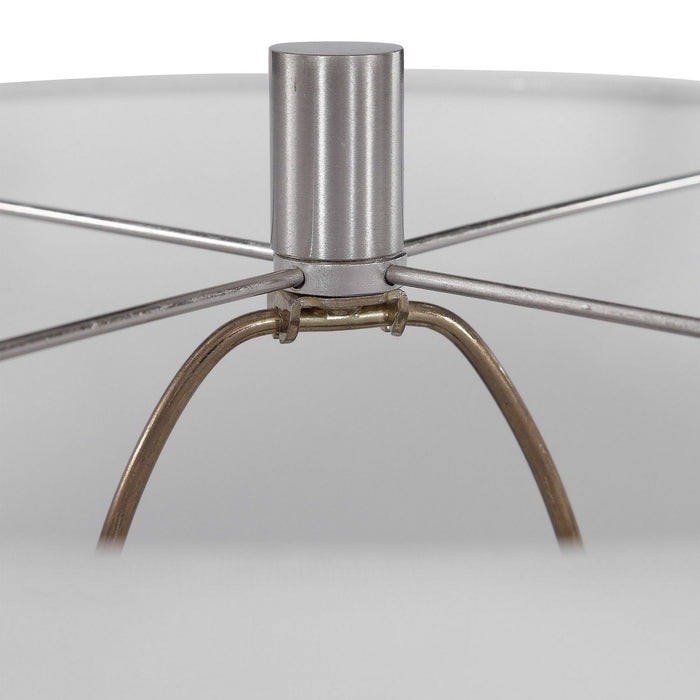 Uttermost 26362-1 One Light Table Lamp, Brushed Nickel